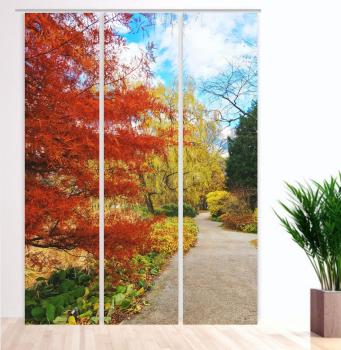 Flächenvorhang Herbstfarbenerlebnis  3er Set, Schiebegardine, Schiebegardinen, blickdicht, Flächenvorhang blickdicht, Schiebevorhang,